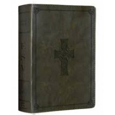 ESV Study Bible Personal Size - TruTone Olive Celtic Cross Design