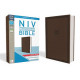 NIV Large Print Value Thinline - Chocolate Leathersoft