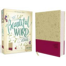 NIV Beautiful Word Bible - Taupe / Cranberry Italian Duo-tone