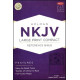 NKJV Large Print Compact Reference Bible - Purple Leather Touch (LWD)