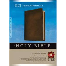 NLT Slimline Reference Bible - Rustic Brown Leatherlike