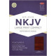 NKJV Large Print Compact Reference Bible (Brown Leather Touch)