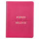 Journal Blessed is she who Believes - Pink Faux Leather Handy-Sized