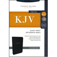 KJV Giant Print Center-Column Reference Bible - Black Bonded Leather