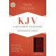 KJV Large Print Ultrathin Reference Bible - Classic Mahogany LeatherTouch