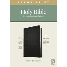 NLT Large Print Thinline Reference - Filament enabled - Black Leatherlike