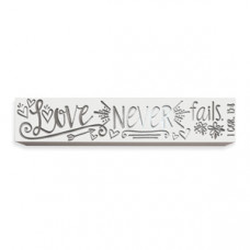 Love Never Fails Bar Plaque