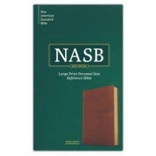 NASB Large Print Thinline Bible - Burgundy Bonded Leather