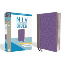 NIV Giant Print Thinline Bible - Gray / Purple