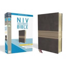 NIV Giant Print Thinline Bible - Chocolate / Tan