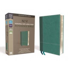 NIV Personal Size Large Print Reference Bible - Turquoise Leathersoft