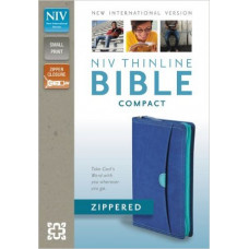 NIV Thinline Compact Bible - Zippered - Blueberry Turquoise