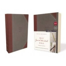 NKJV Journal the Word Bible - Grey / Crimson Cloth Over Board