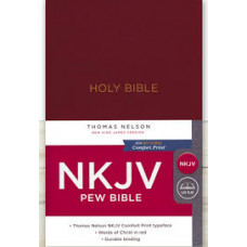 NKJV Pew Bible - Burgundy Hard Cover