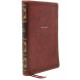 NKJV Large Print Thinline Bible - Brown Leathersoft