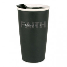 Stand Firm - Double Wall Ceramic Travel Coffee Mug 