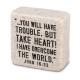 Take Heart Scripture Stone