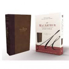 The MacArthur Study Bible NKJV - 2nd Edition Brown Leathersoft